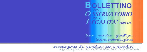 BOLLETTINO DELL'OSSERVATORIO SULLA LEGALITA' ONLUS - banner